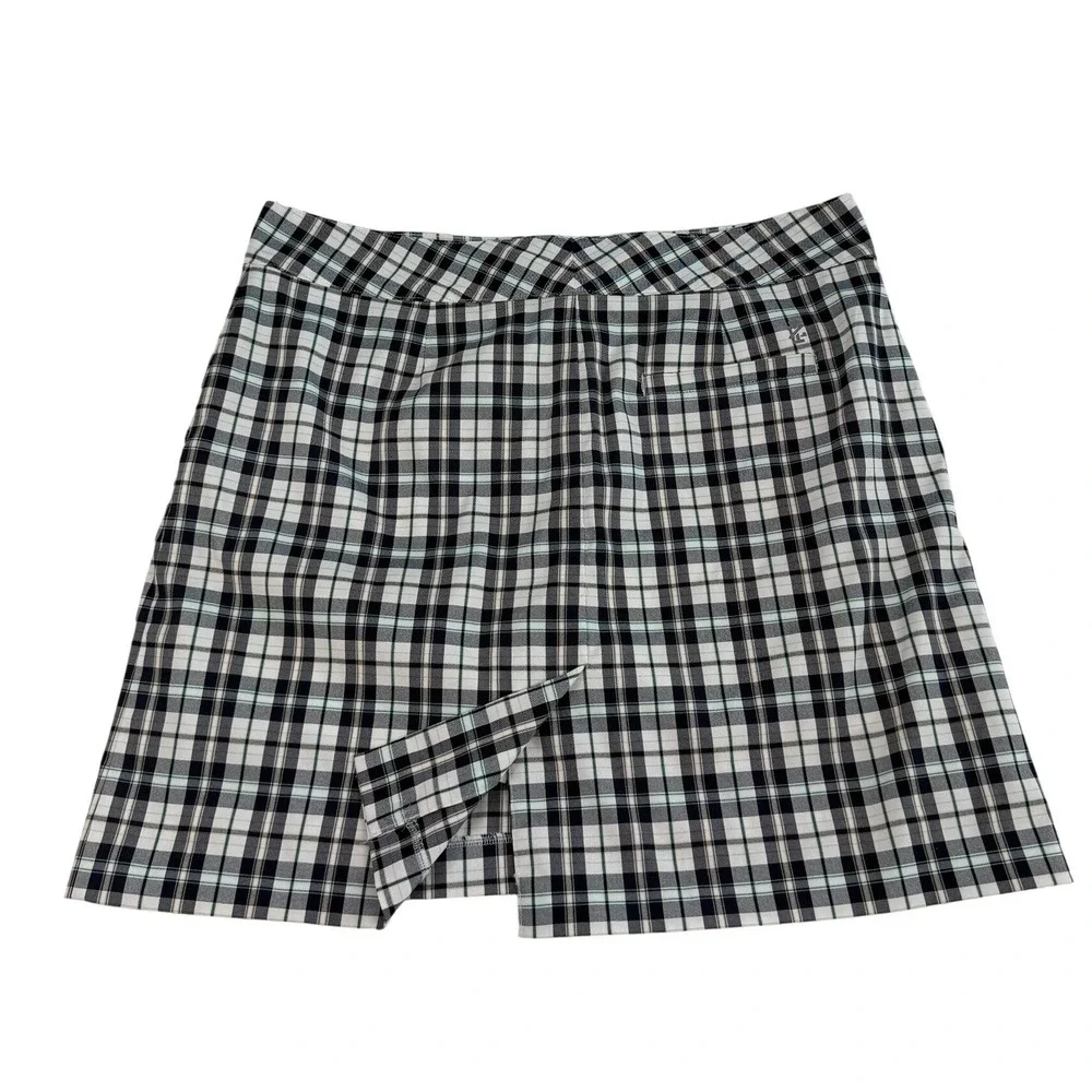 IzodGolf Skort Black White Plaid Performance Activewear Skirt Women's Size 8 - Picture 4 of 8